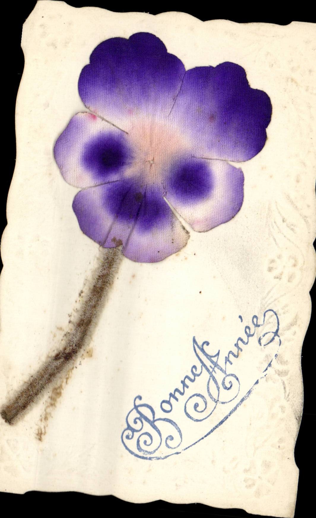 CPA Fantaisie Fleurs (en relief)