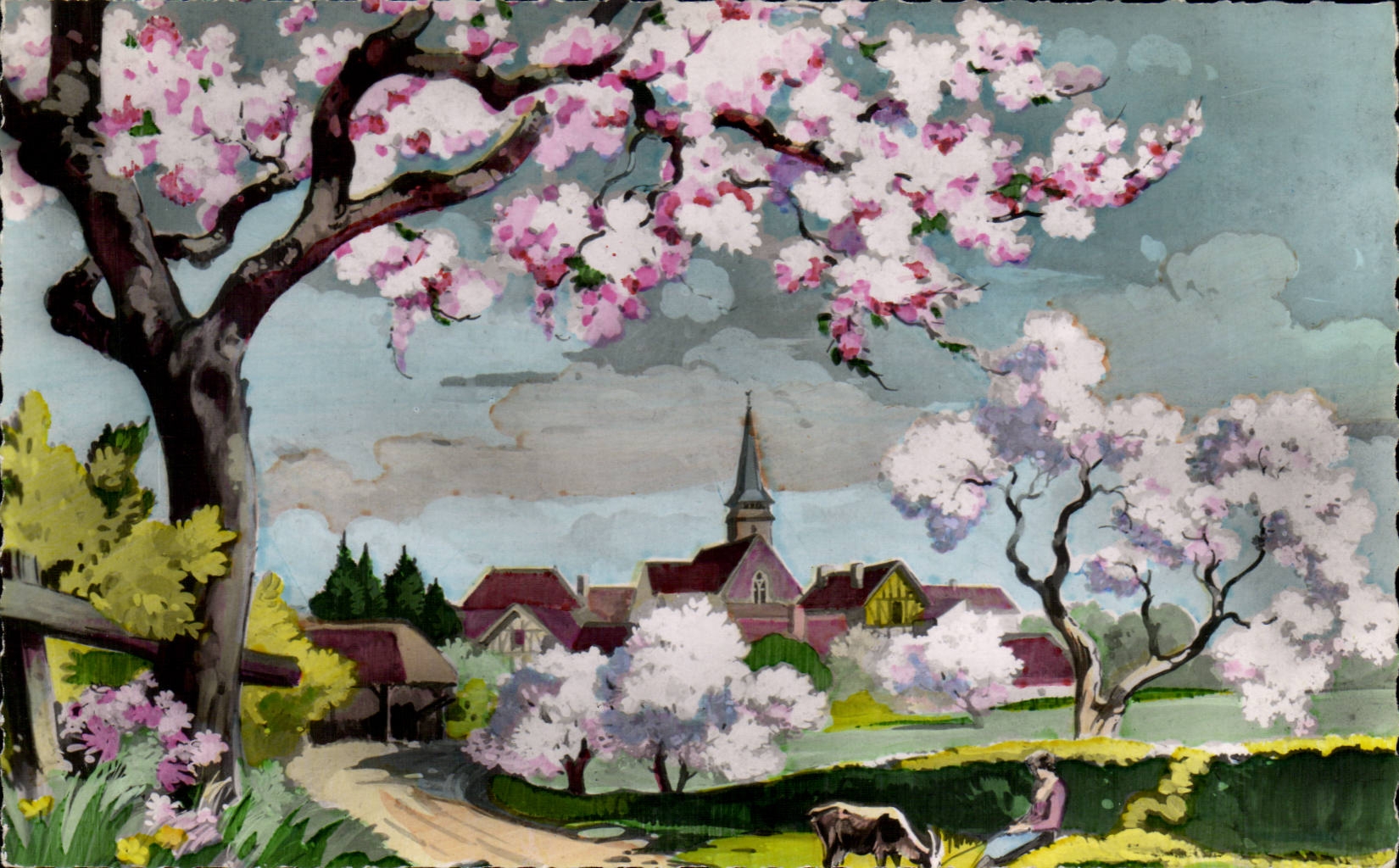 CPA Fantaisie Paysage