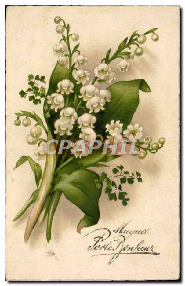 CPA Fantaisie Fleurs Muguet