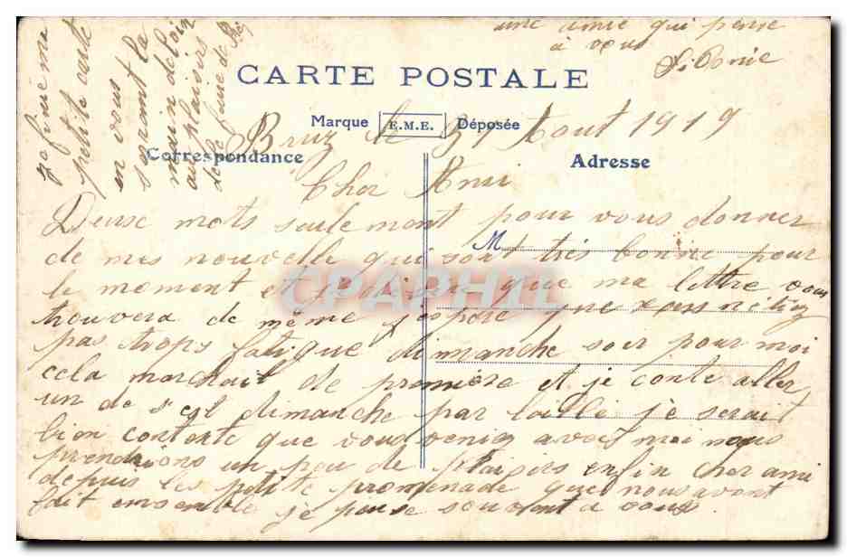 CPA Fantaisie Fleurs — Verso