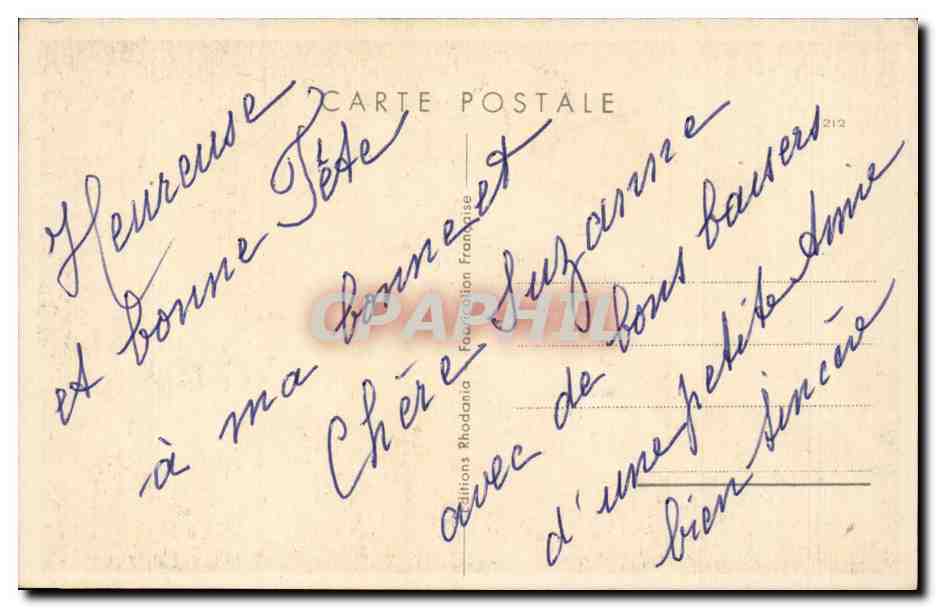 CPA Fantaisie Fleurs — Verso