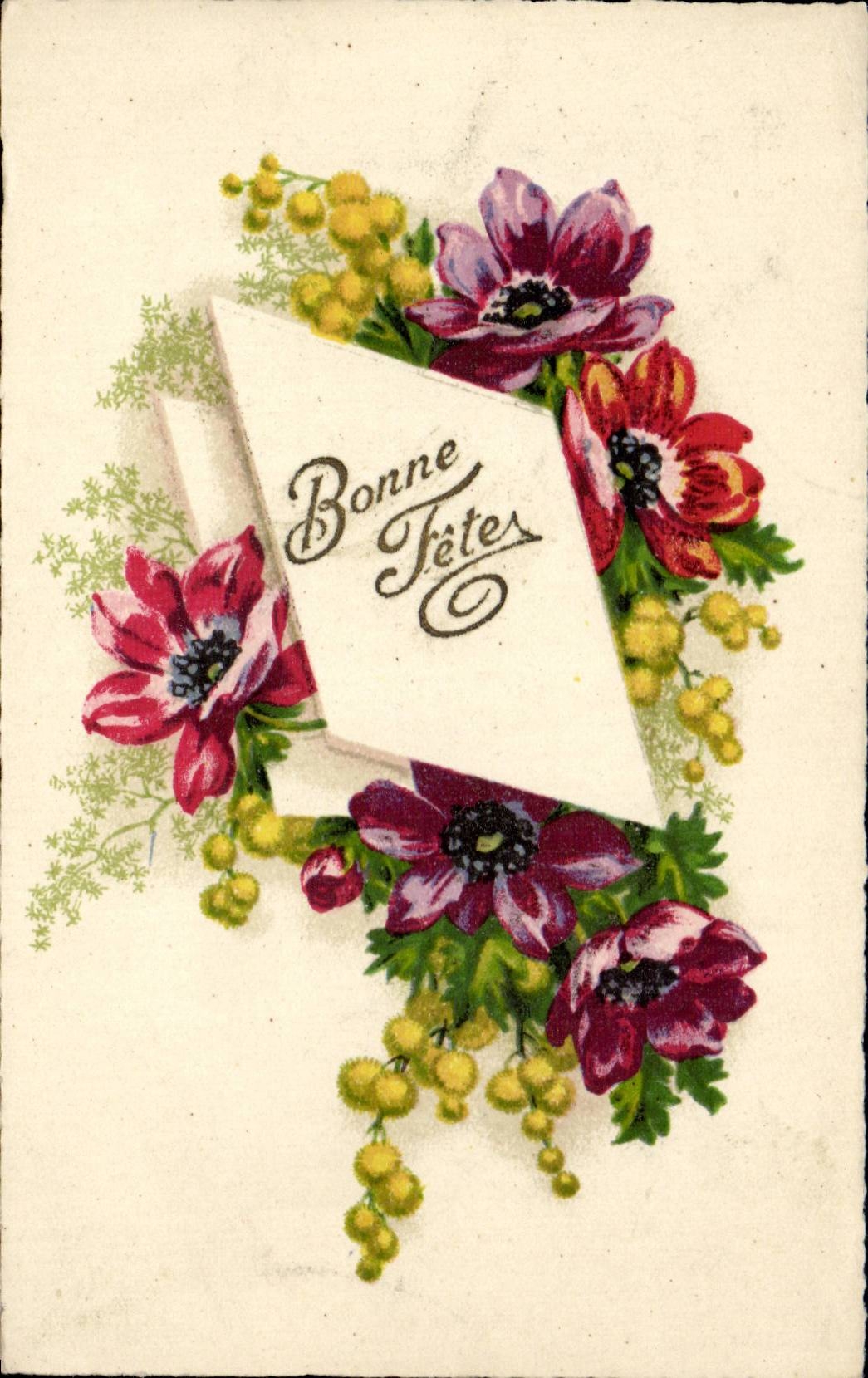 CPA Fantaisie Fleurs