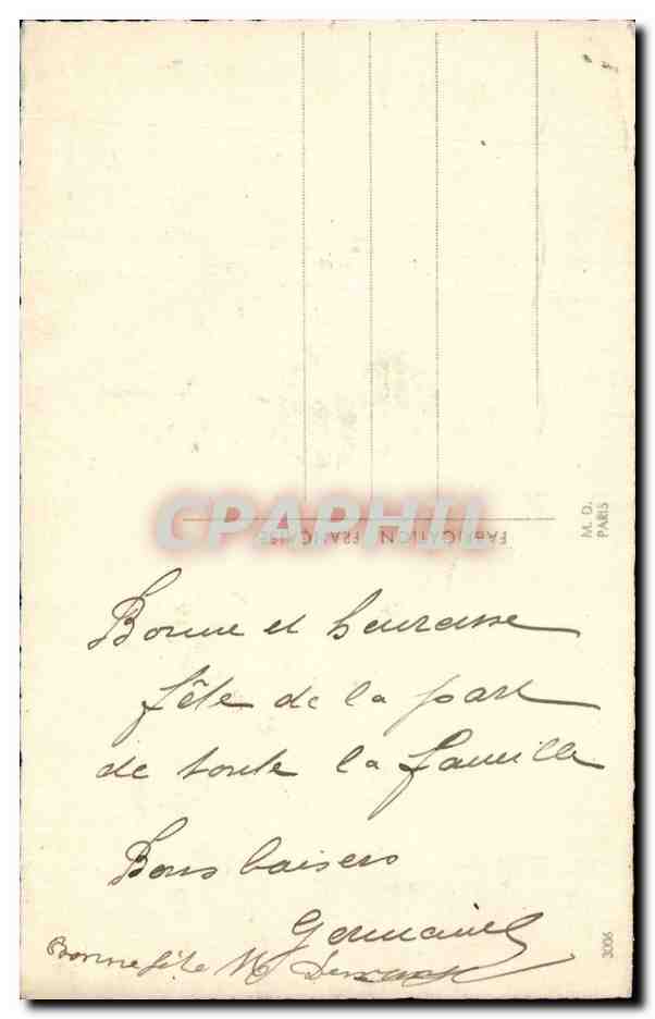CPA Fantaisie Fleurs — Verso