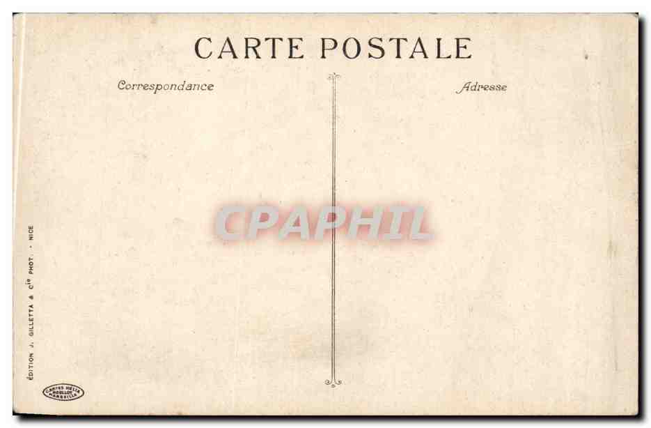 Nice CPA Jardins Albert 1er et palais de la jetee — Rückseite