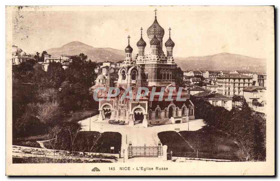 Nice CPA Eglise russe Russian church Russie Russia