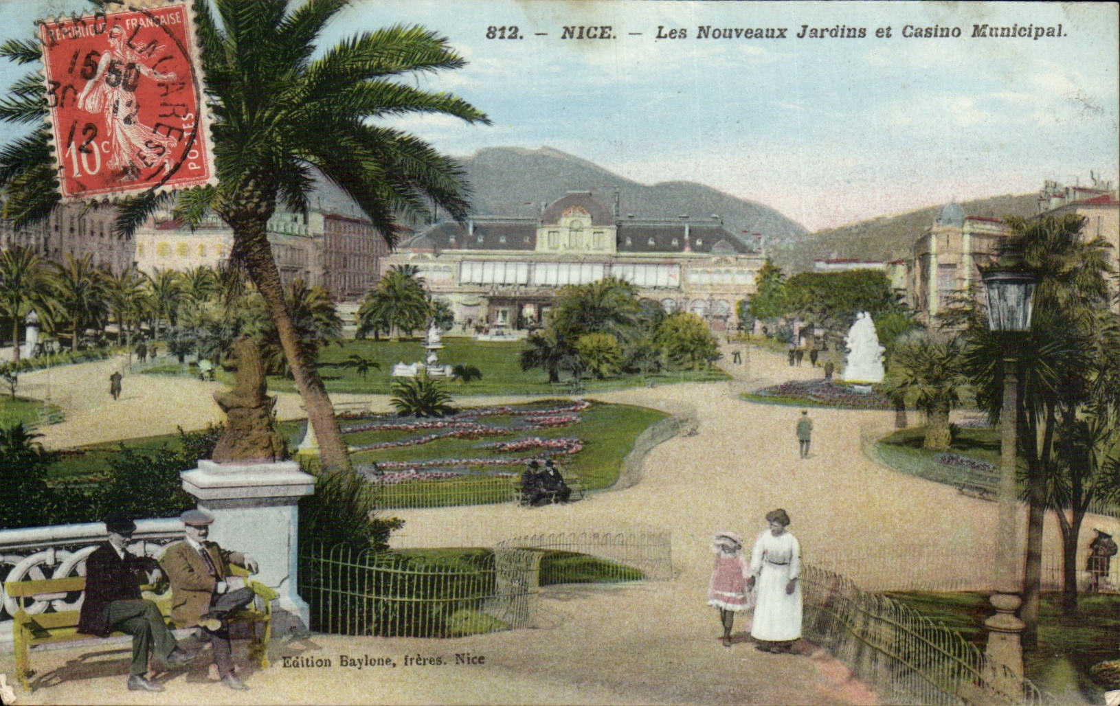 Nice CPA Les nouveaux jardins et casino municipal