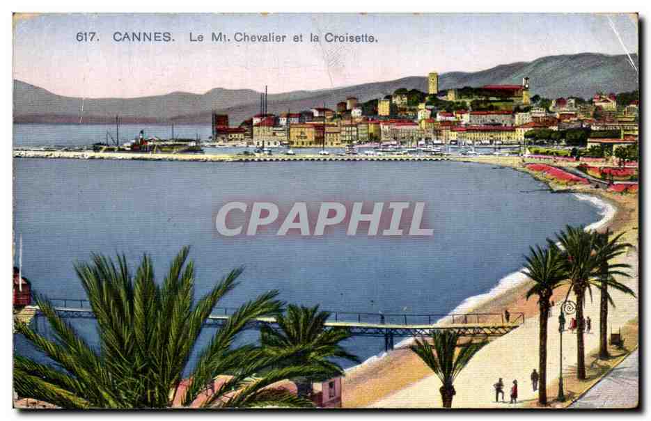 Cannes CPA Le mont Chevalier et la croisette