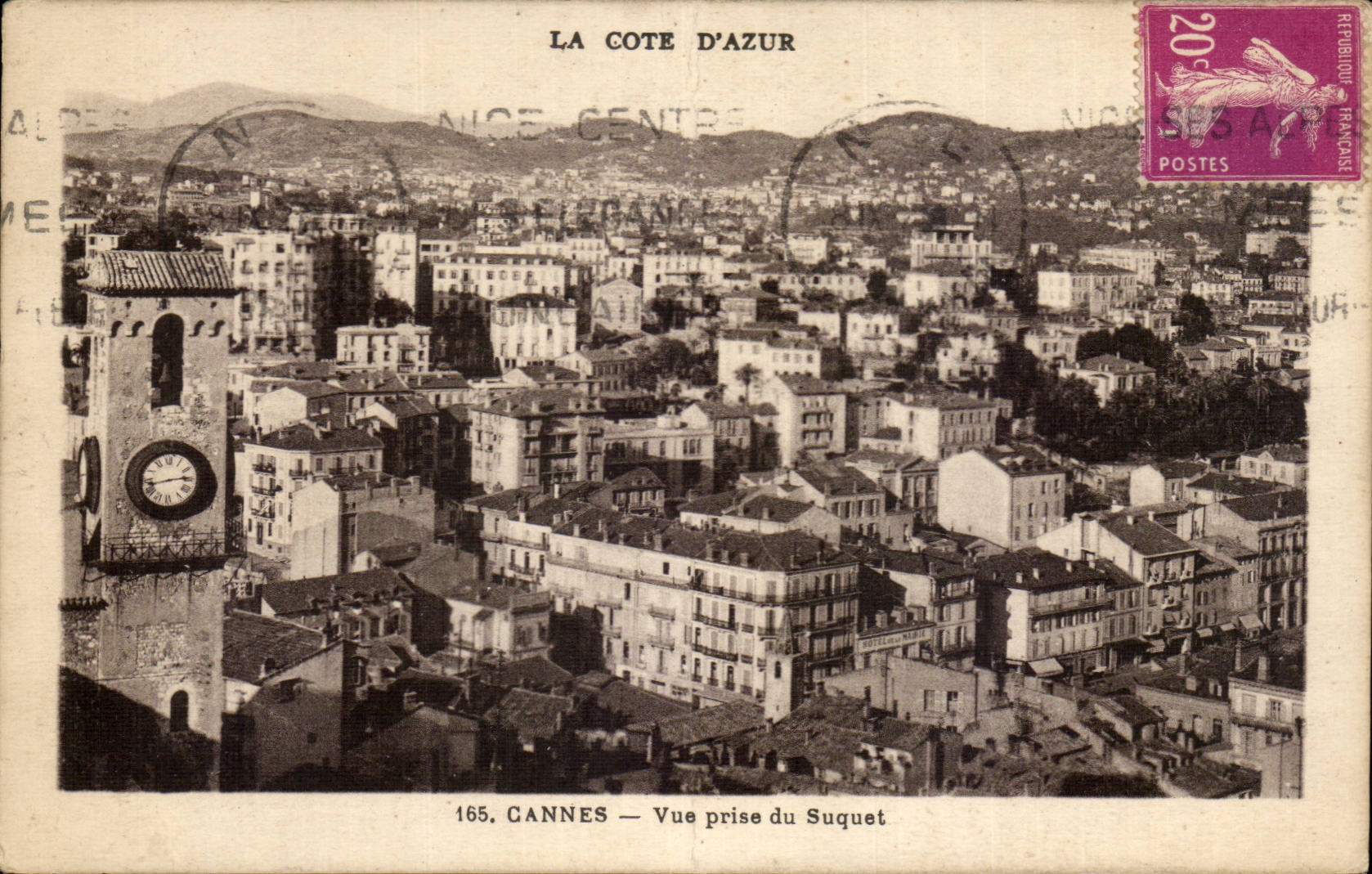 Cannes CPA Vue prise du Suquet