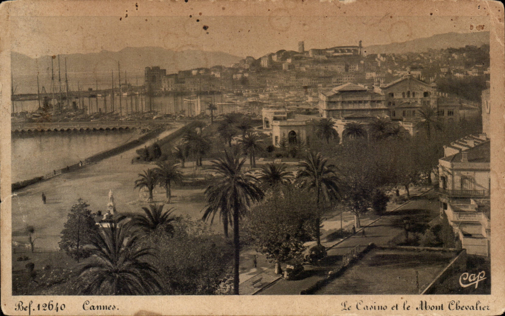 Cannes CPA Le casino et le mont chevalier