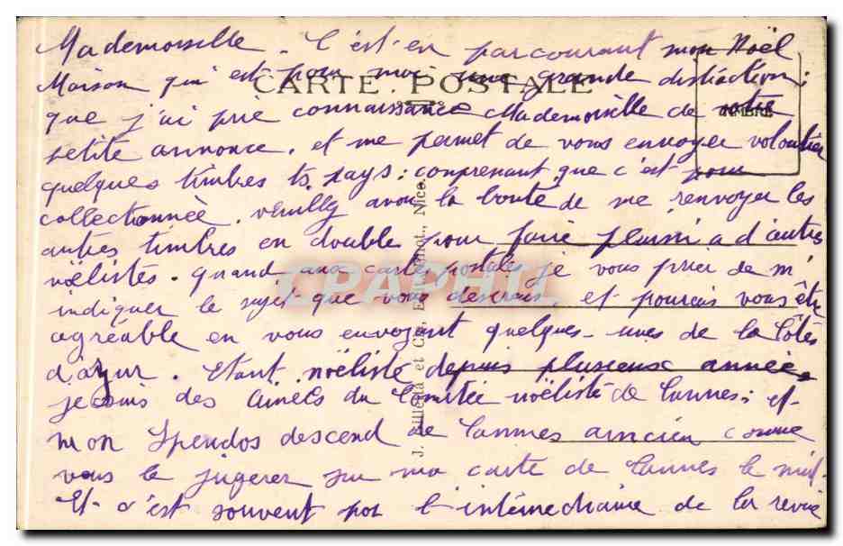 Cannes CPA Ile Ste Marguerite Prison du masque de fer — Verso