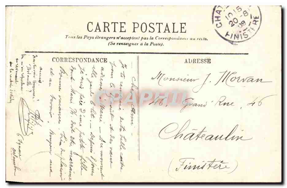 Paris CPA La Seine vers Notre DAme — Rückseite