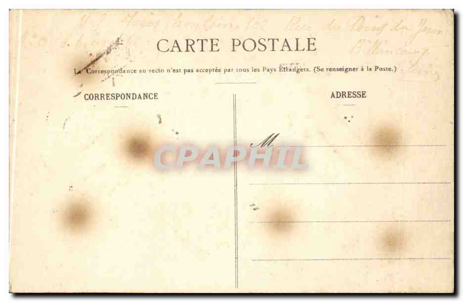 Paris CPA Place de la concorde — Rückseite