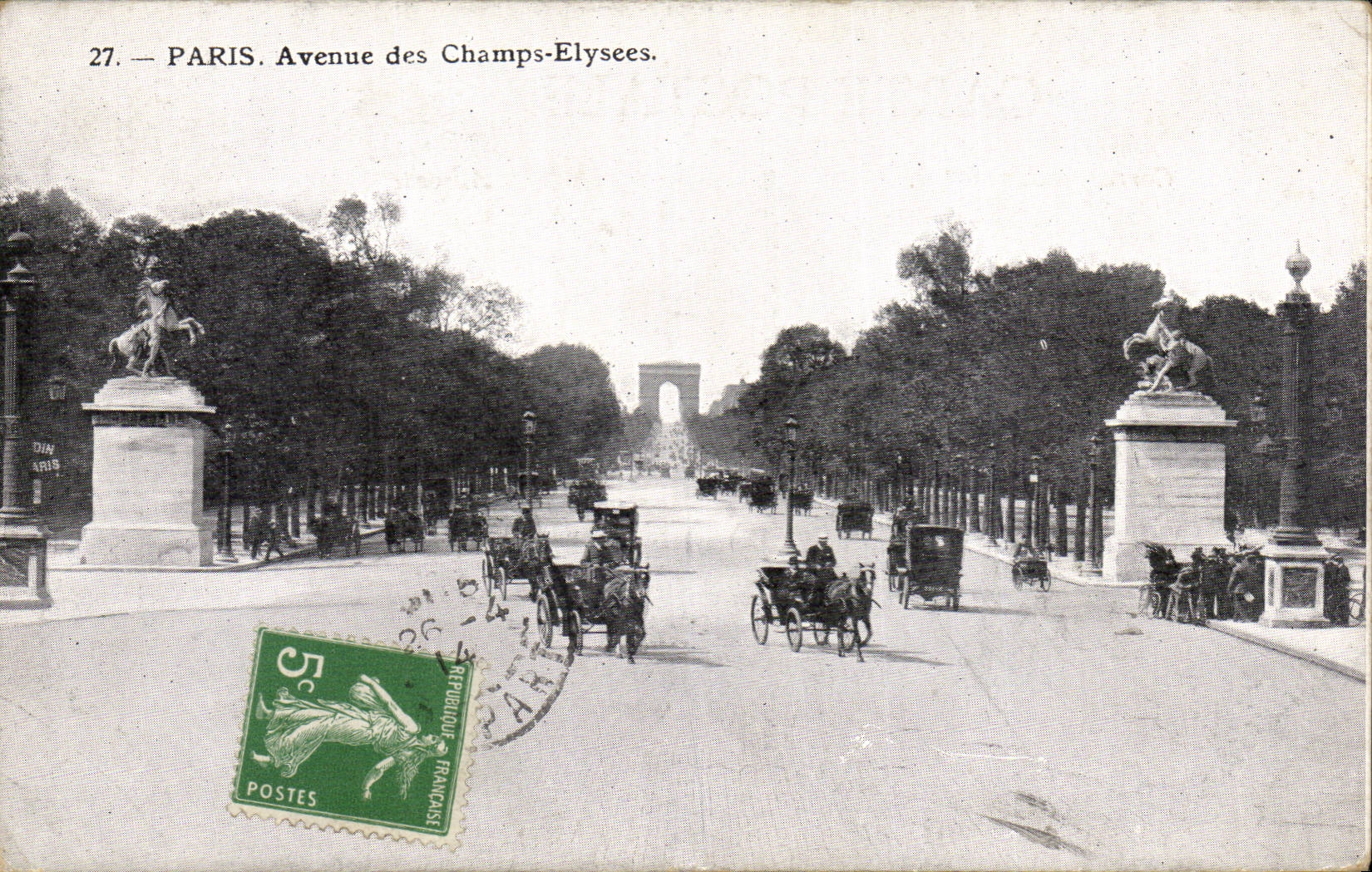 Paris CPA Avenue des Champs Elysees