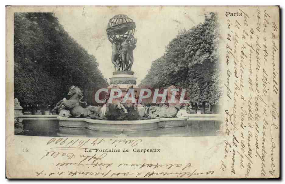 Paris CPA Fontaine de Carpeaux