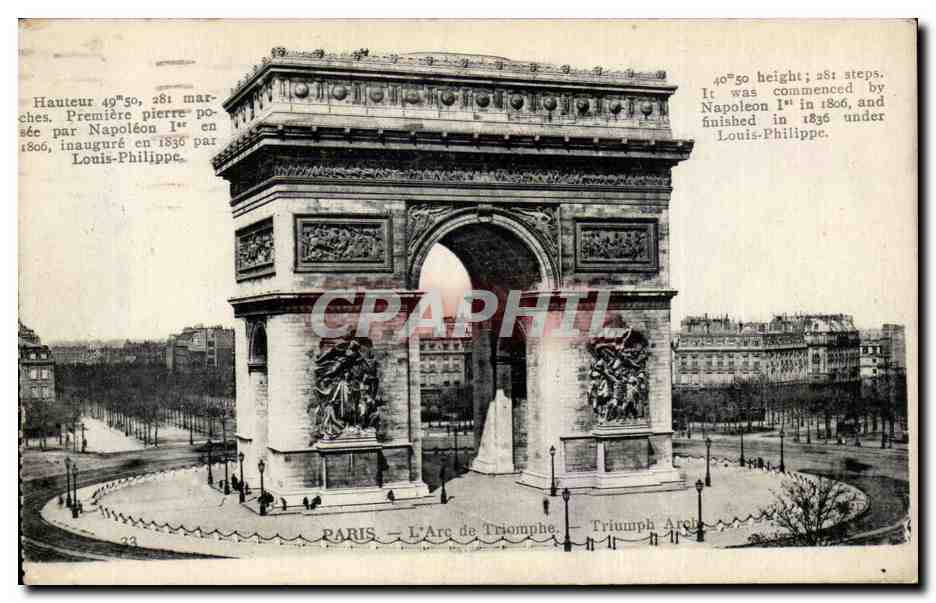 Paris CPA Arc de triomphe