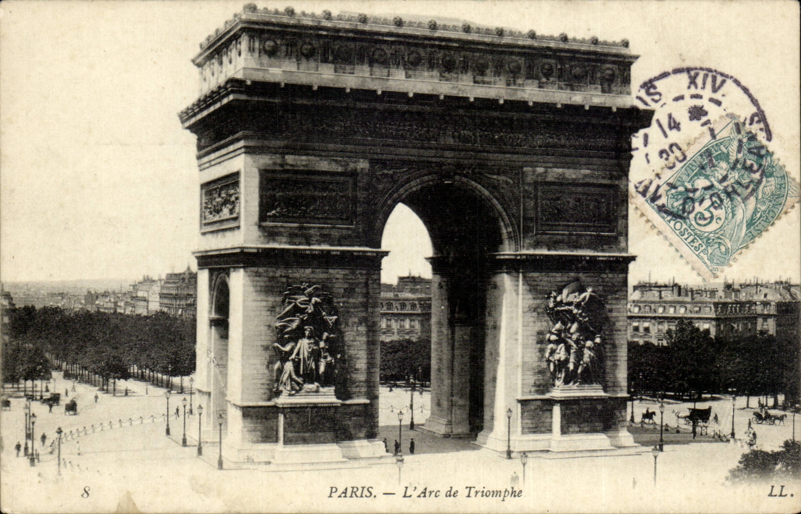 Paris CPA Arc de triomphe