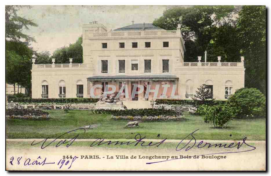 Paris cPA La villa de Longchamp au Bois de Boulogne