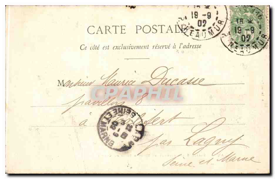 Paris CPA Saint Etienne du Mont et tour de CLovis — Rückseite