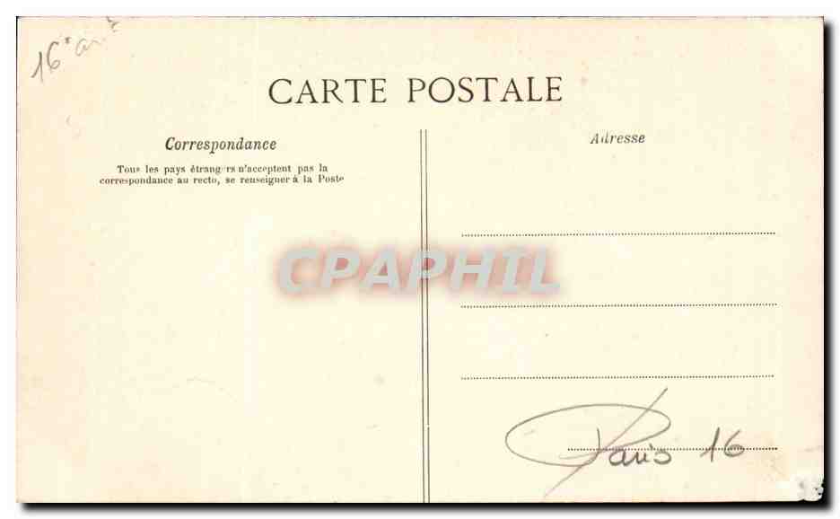 Paris CPA Bois de Boulogne Au bord du lac — Rückseite