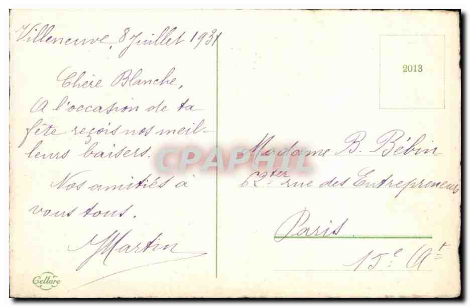 CPA Fantaisie Fleurs — Verso