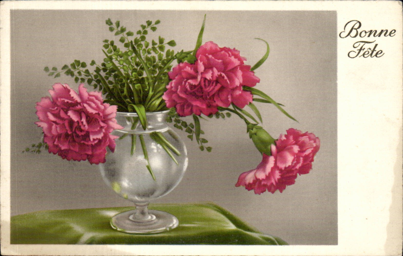 CPA Fantaisie Fleurs Bonne fete