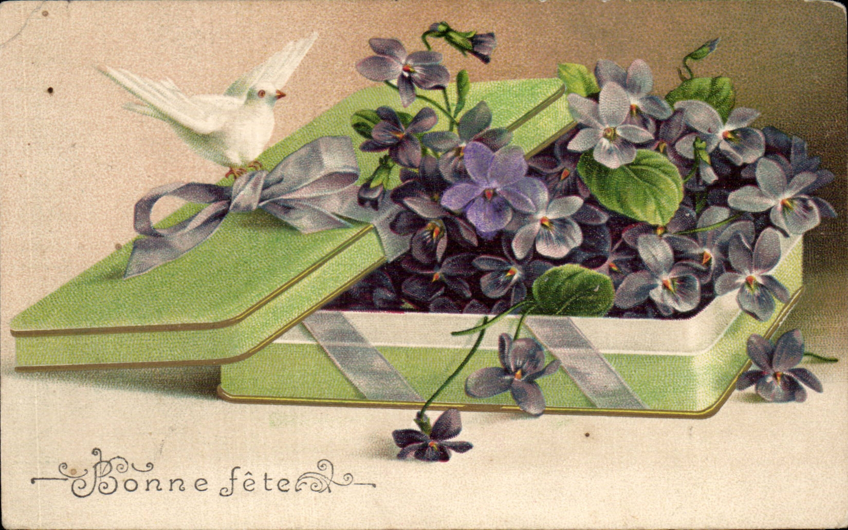 CPA Fantaisie Fleurs Bonne fete Colomnbe