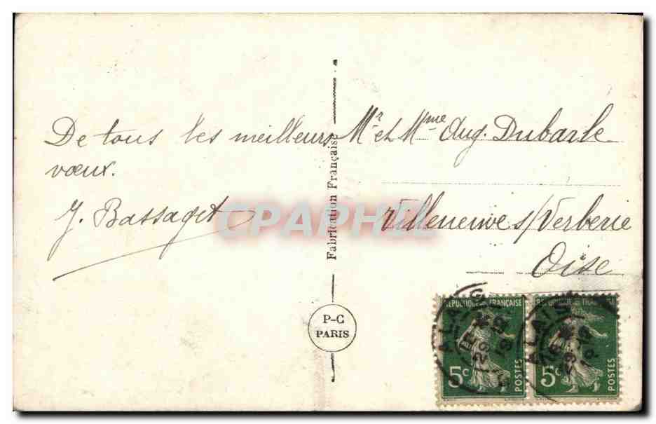 CPA Fantaisie Fleurs Bonne Annee — Verso