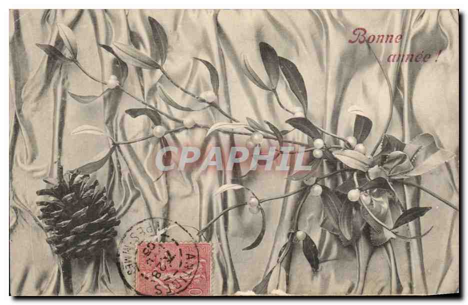 CPA Fantaisie Fleurs Bonne Annee