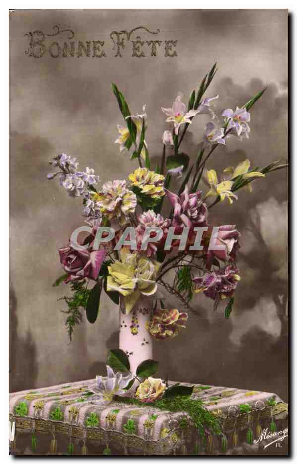 CPA Fantaisie Fleurs Bonne Fete
