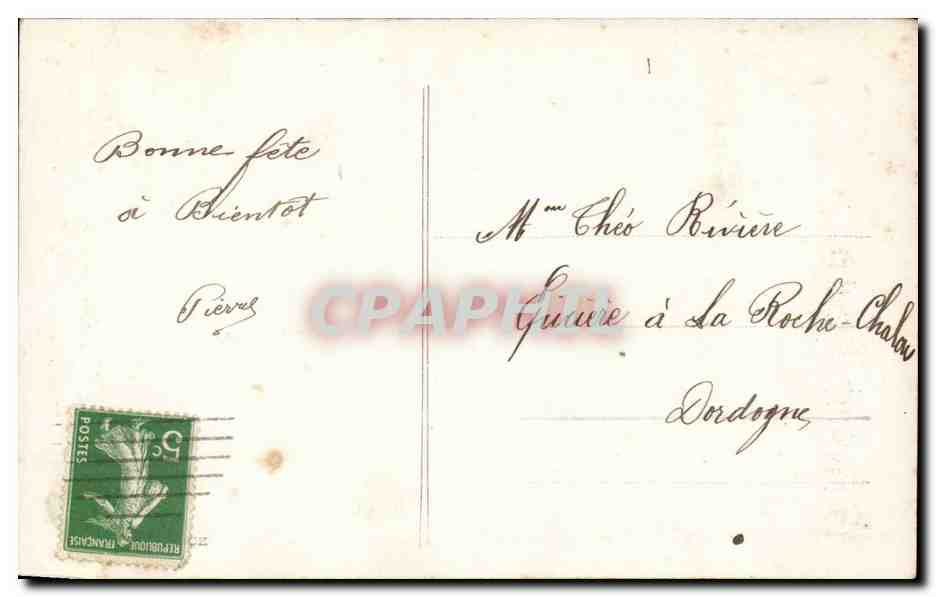 CPA Fantaisie Fleurs Bonne Fete — Rückseite