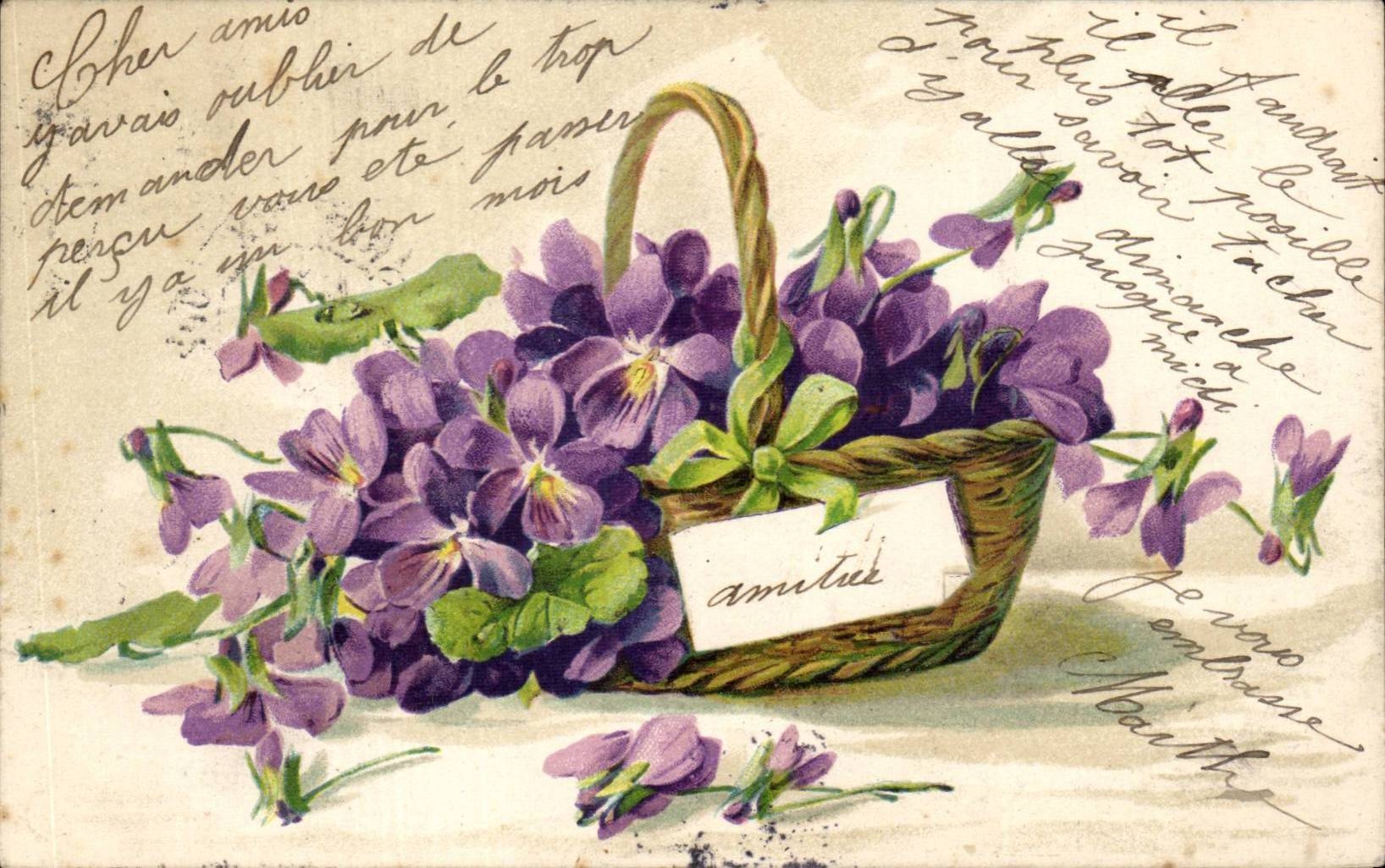 CPA Fantaisie Fleurs 