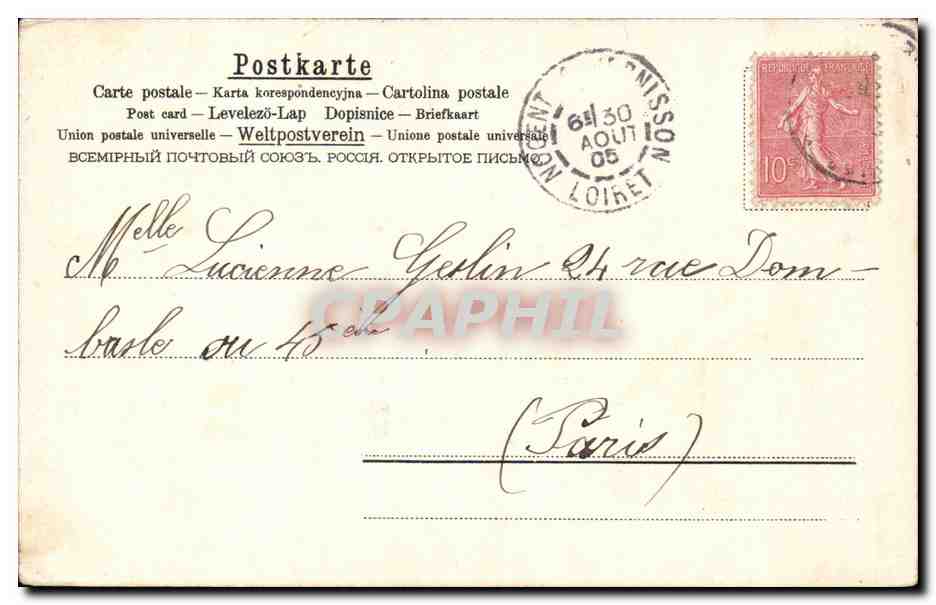 CPA Fantaisie Fleurs Papillon Butterfly — Rückseite