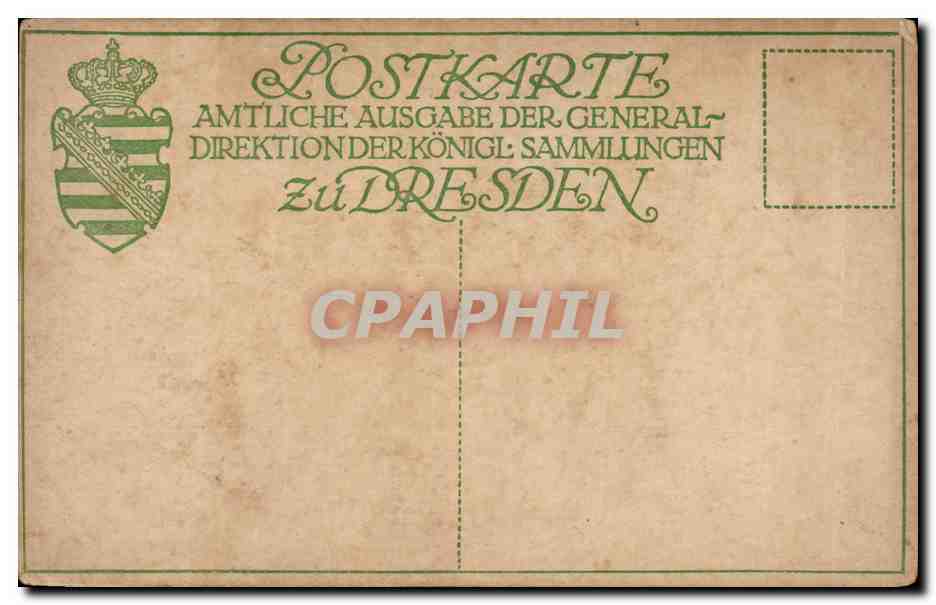 CPA Fantaisie Antonius Van Dyck Chien Dog — Verso