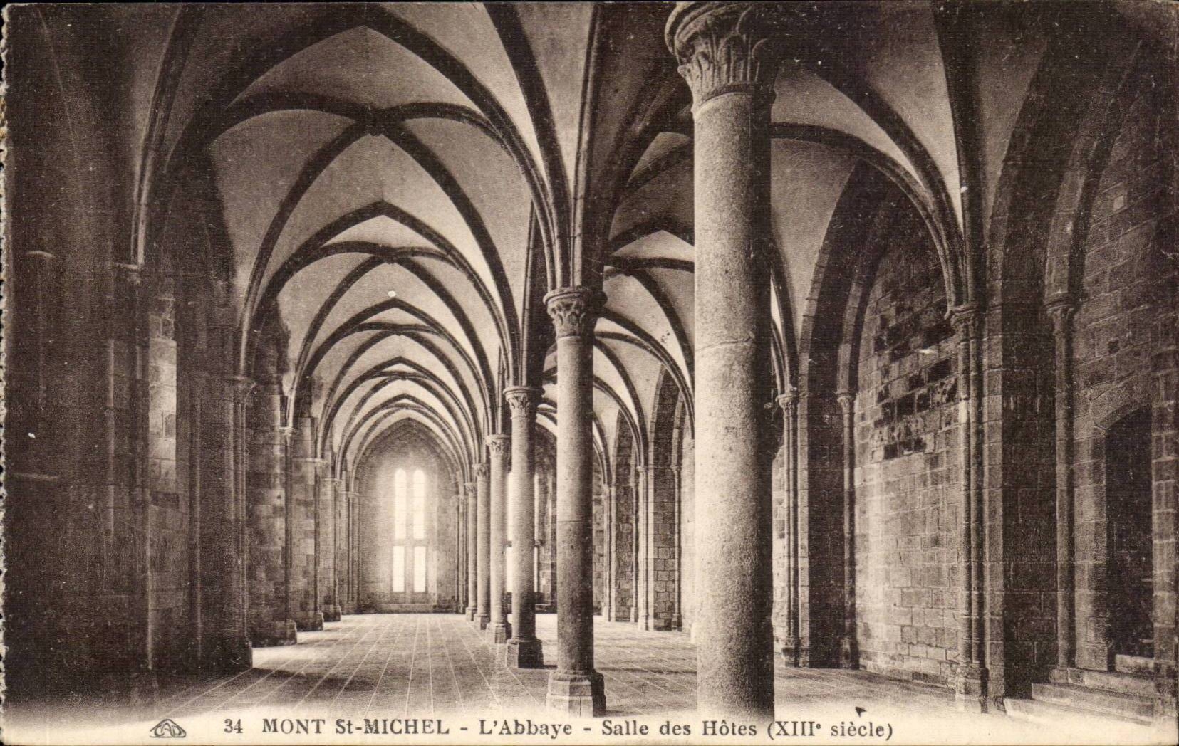 Mont-Saint-Michel - L'Abbaye - Salle des Hôtes (XIIIe siècle)