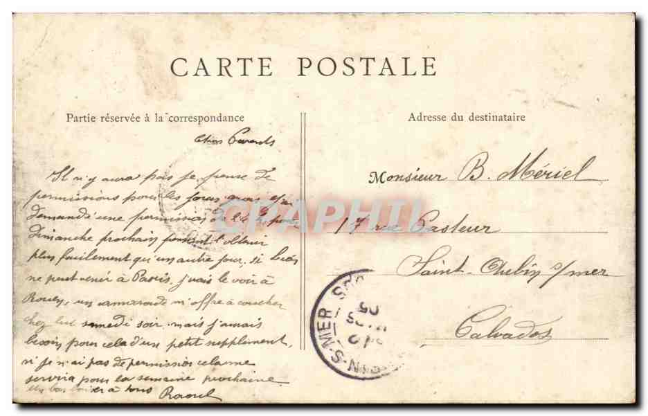 CPA Palais de VErsailles Chapelle et aile de Louis XV — Verso