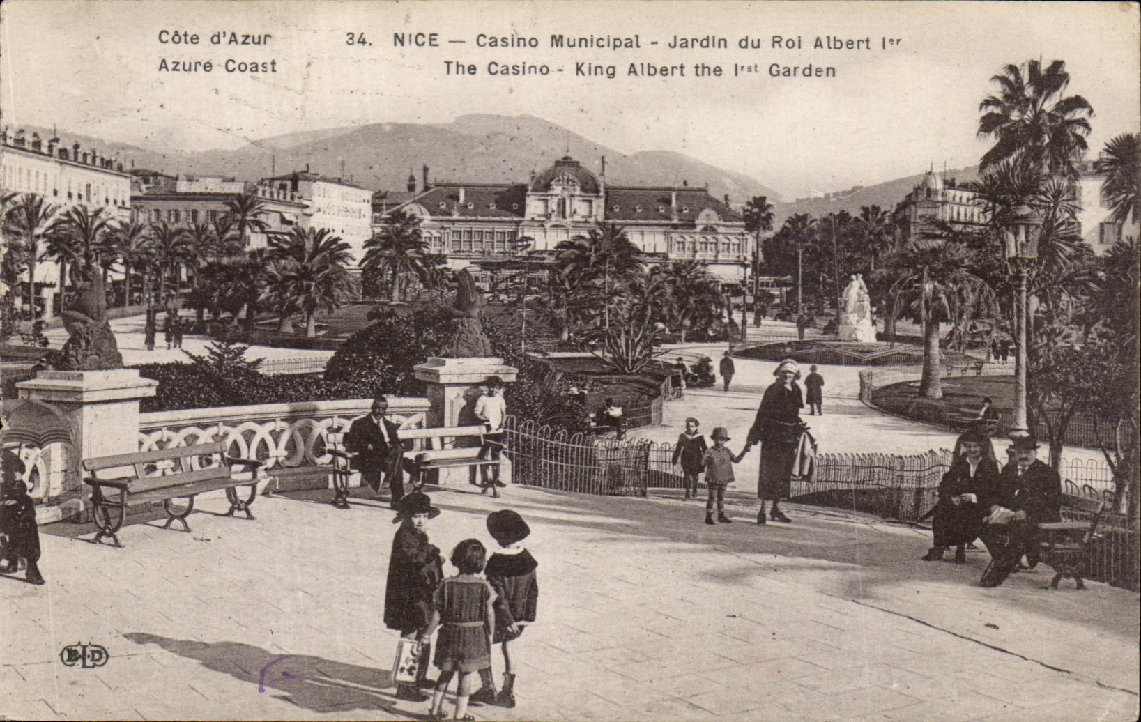 CPA Nice CAsino municipal Jardin du roi Albert 1er