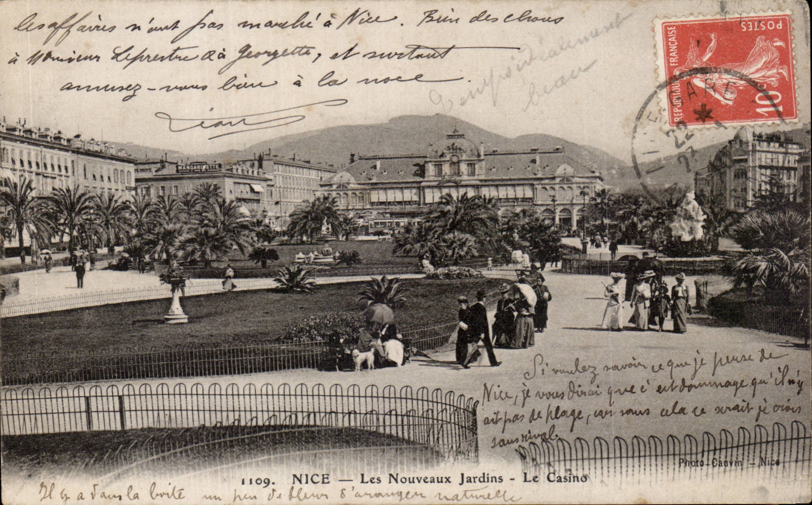 CPA Nice CAsino Les nouveaux jardins
