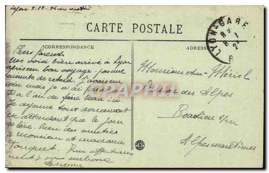 LYON — Pont des Cordeliers et Coteau de Fourvières — BR - 4711 — Reverso