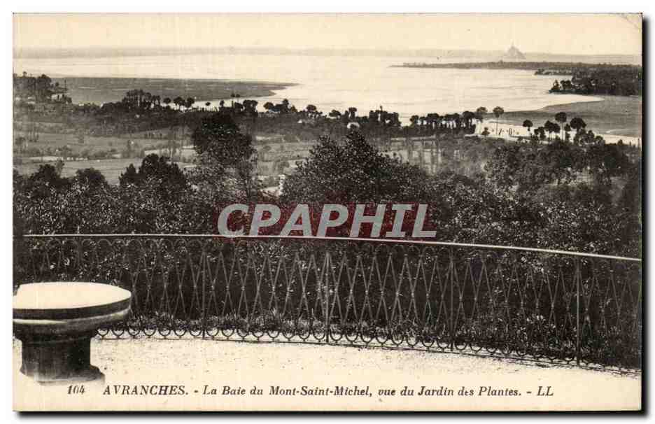 Avranches - Die Bucht von Mont-Saint-Michel, Ansicht vom Jardin des Plantes — LL, Nr. 104