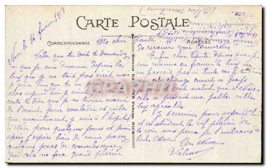 CPA Nice Promenade des anglais et jetee promenade — Verso