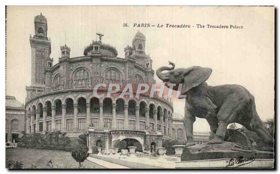 Paris CPA Trocadero Elephant