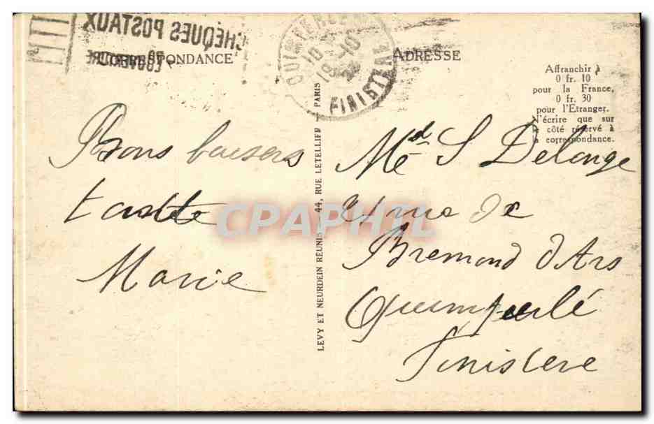 Paris CPA Notre DAme — Verso
