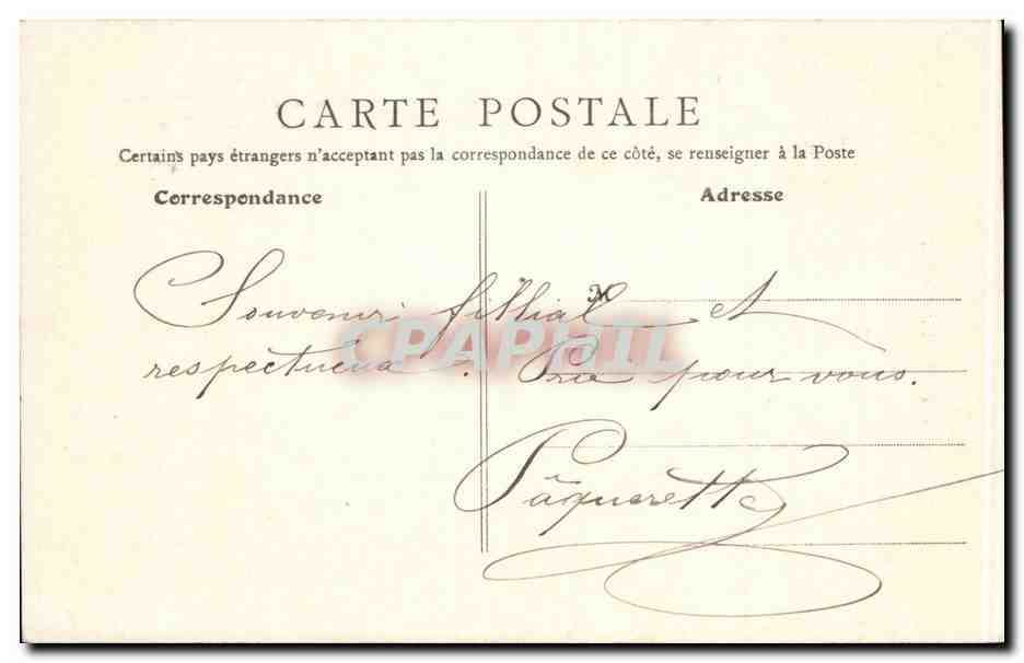 Paris CPA Notre DAme des Victoires de Paris — Verso
