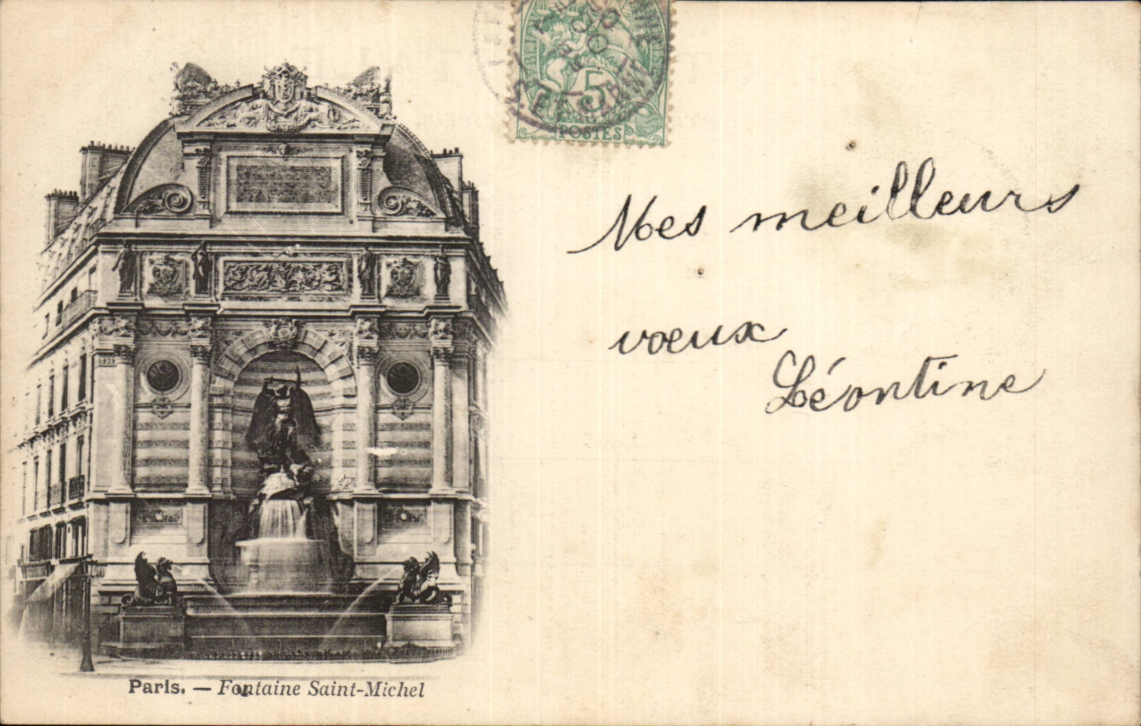 Paris CPA Fontaine Saint Michel