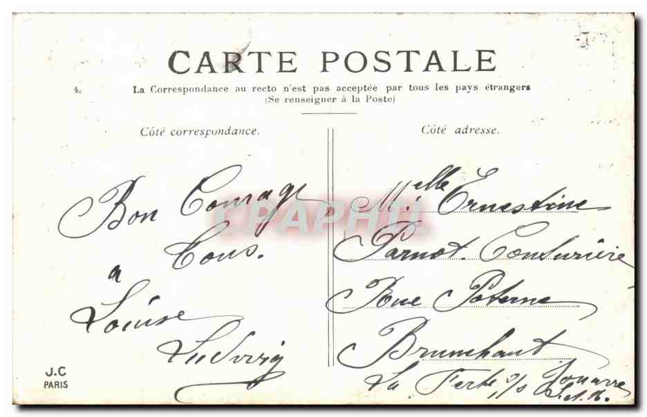 Paris CPA Boulevard des ITaliens — Rückseite