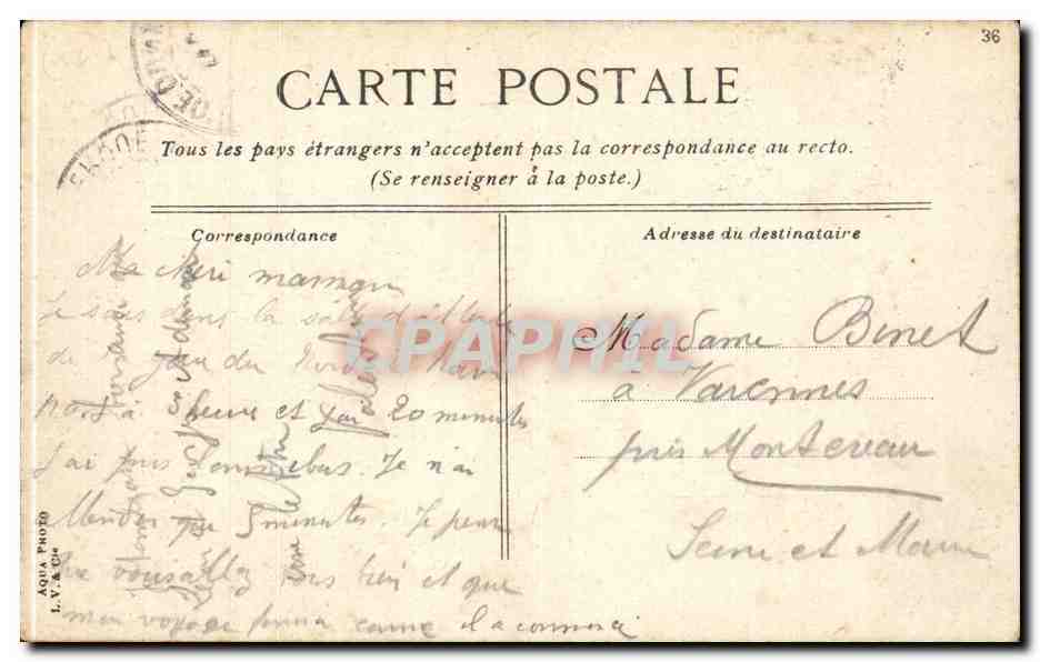 Paris CPA Le theatre francais — Verso