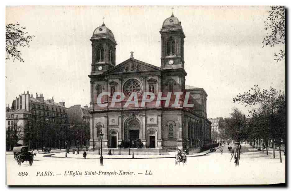 Paris CPA Eglise Saint Francois Xavier