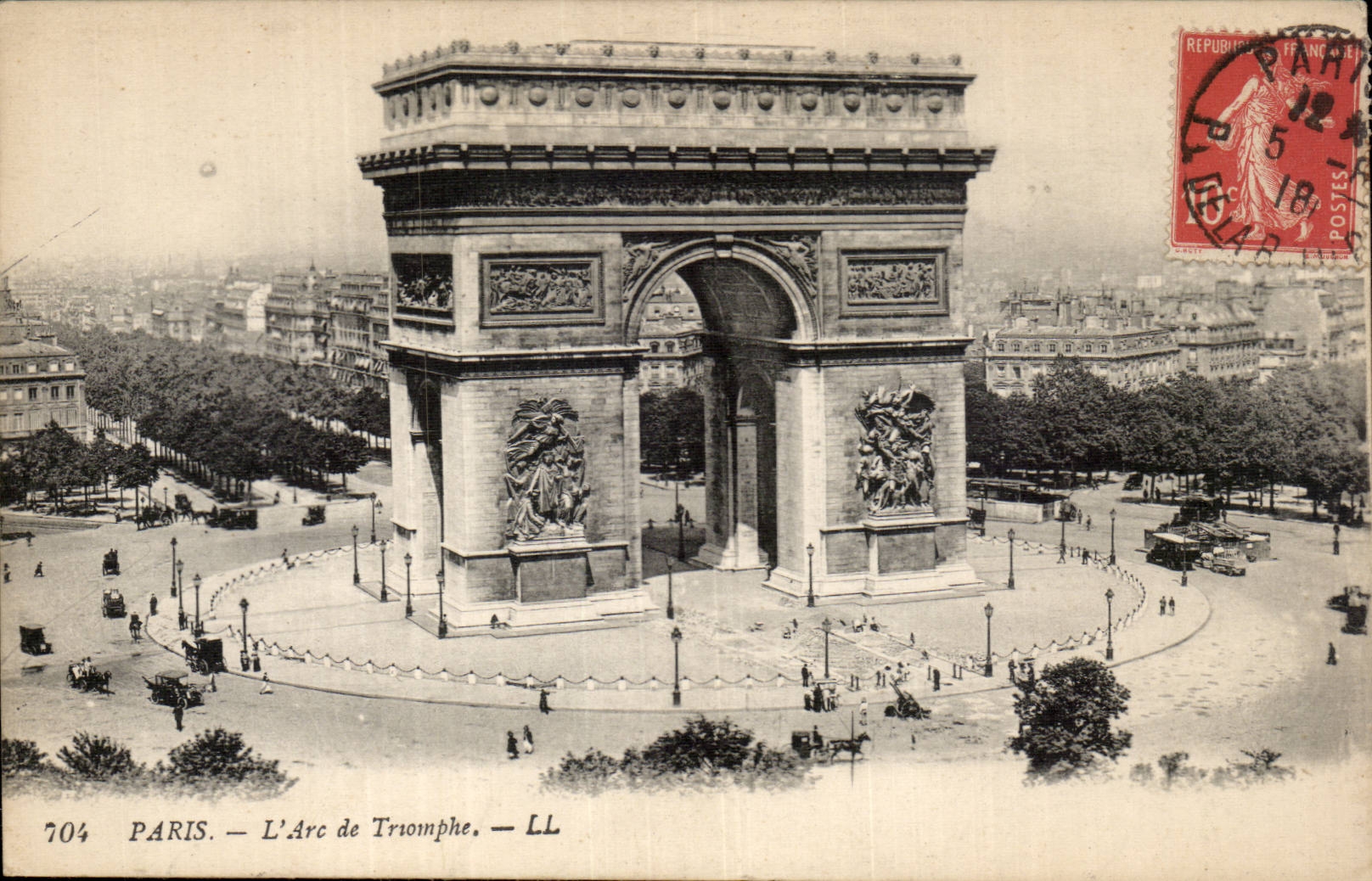 Paris CPA Arc de triomphe 