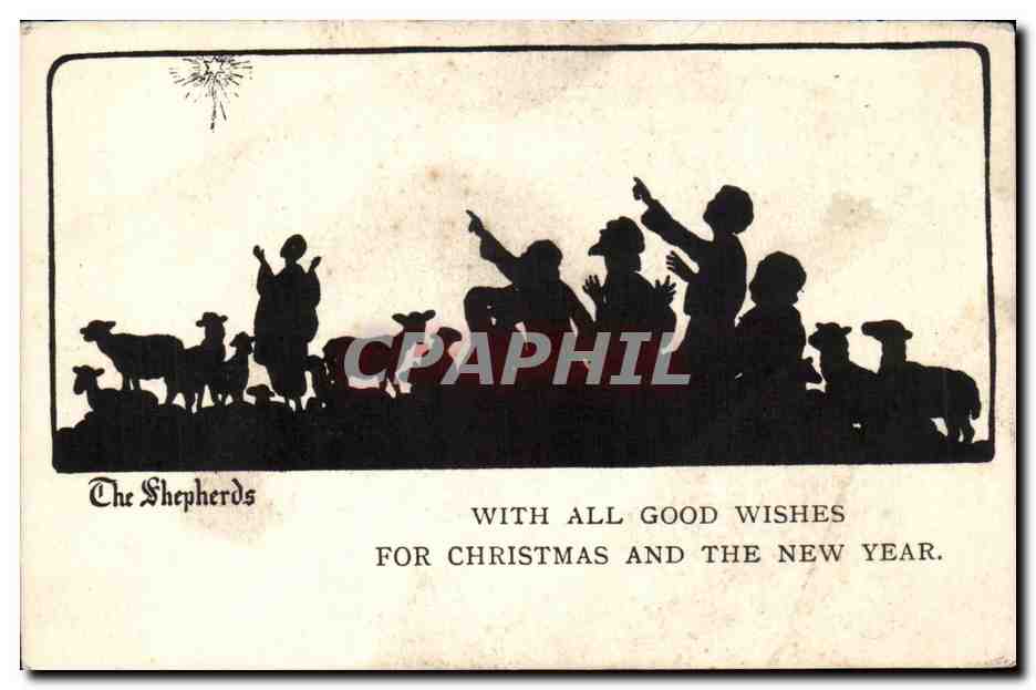 CPA Fantaisie Religion Ombres Noel Christmas