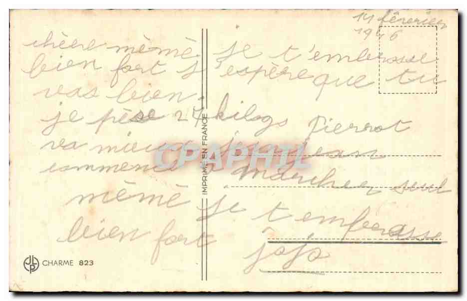CPA Fantaisie Chien Dog Bonne annee — Rückseite